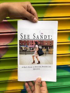 Cover of the author walking down a city sidewalk